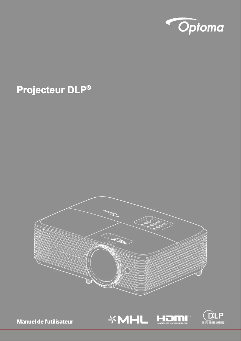 Page n°1 - Manuel utilisateur Optoma X308STe
