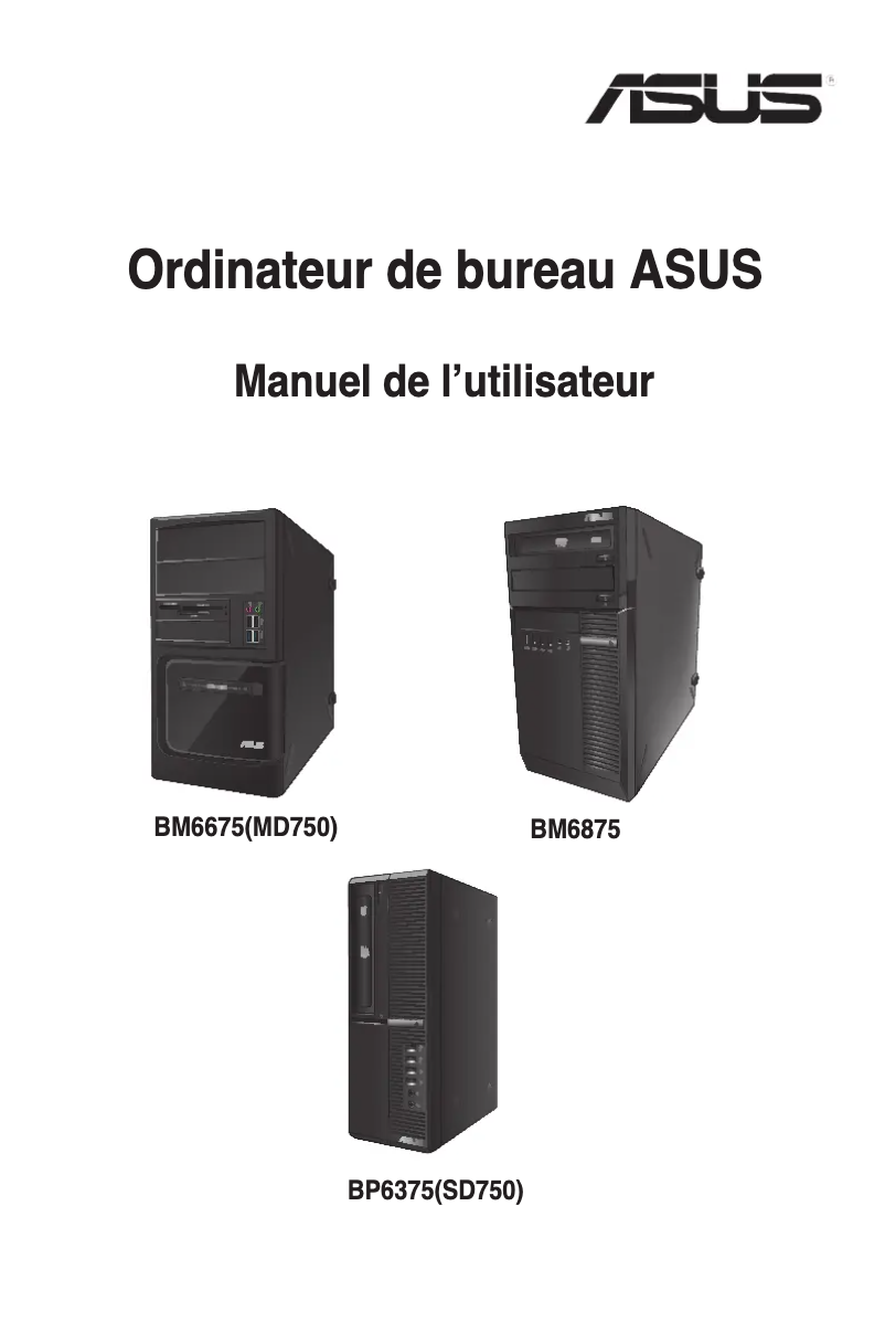 Page 1 de la notice Manuel utilisateur Asus BP6375