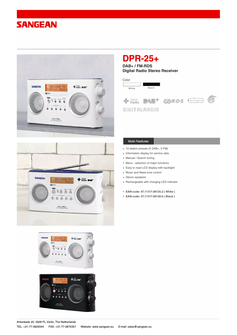 Image de la première page du manuel de l'appareil DPR-25+