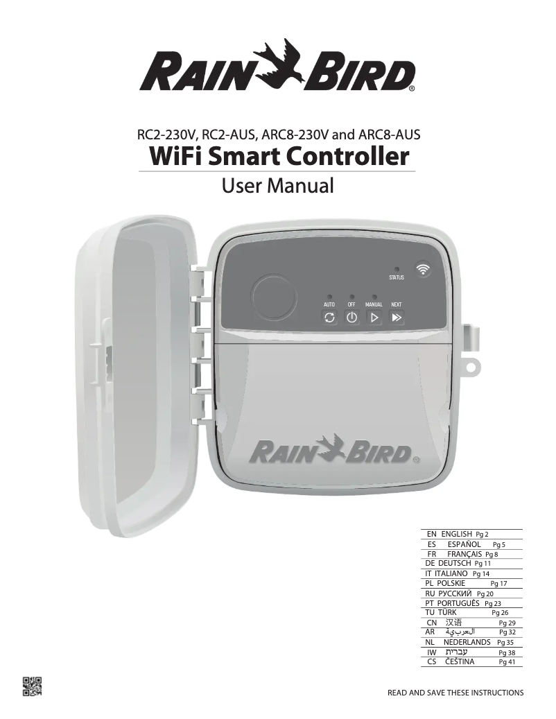 Page n°1 - Manuel utilisateur Rain Bird RC2