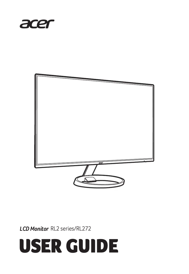 Page n°1 - Guide de démarrage rapide Acer RL272