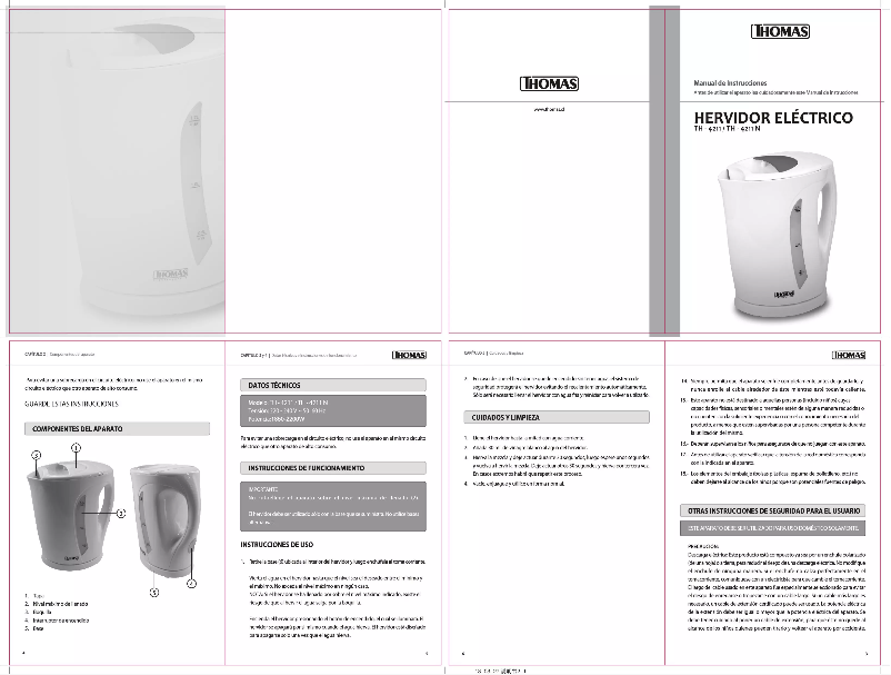 Page n°1 - Manuel utilisateur Thomas TH-4211