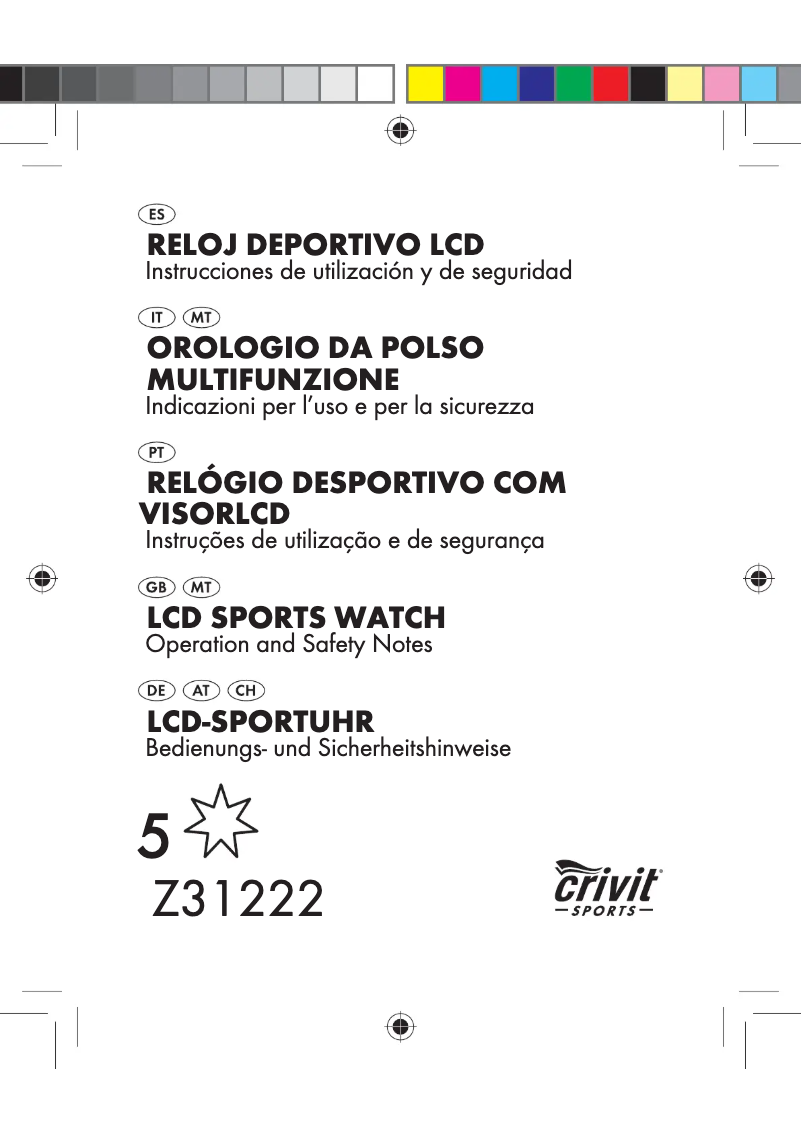 Page 1 de la notice Manuel utilisateur Crivit Z31222