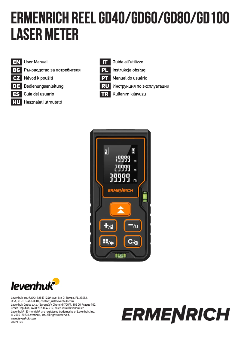 Page n°1 - Manuel utilisateur Ermenrich Reel GD80