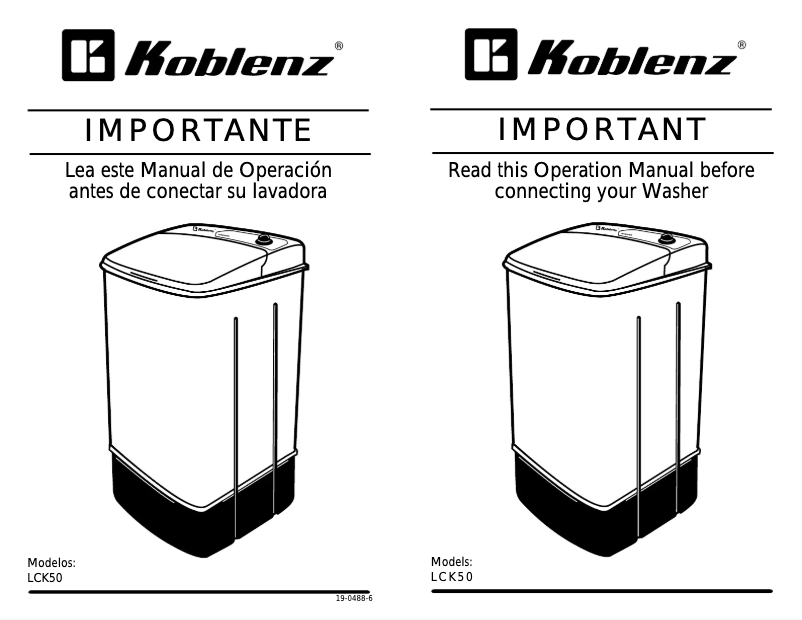Image de la première page du manuel de l'appareil LCK-50