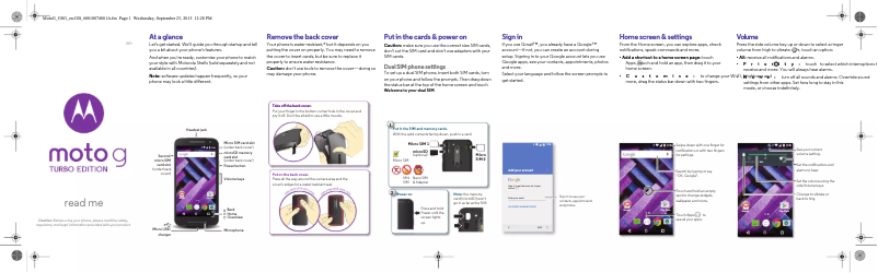 Página 1 del manual Manual de usuario Motorola Moto G Turbo