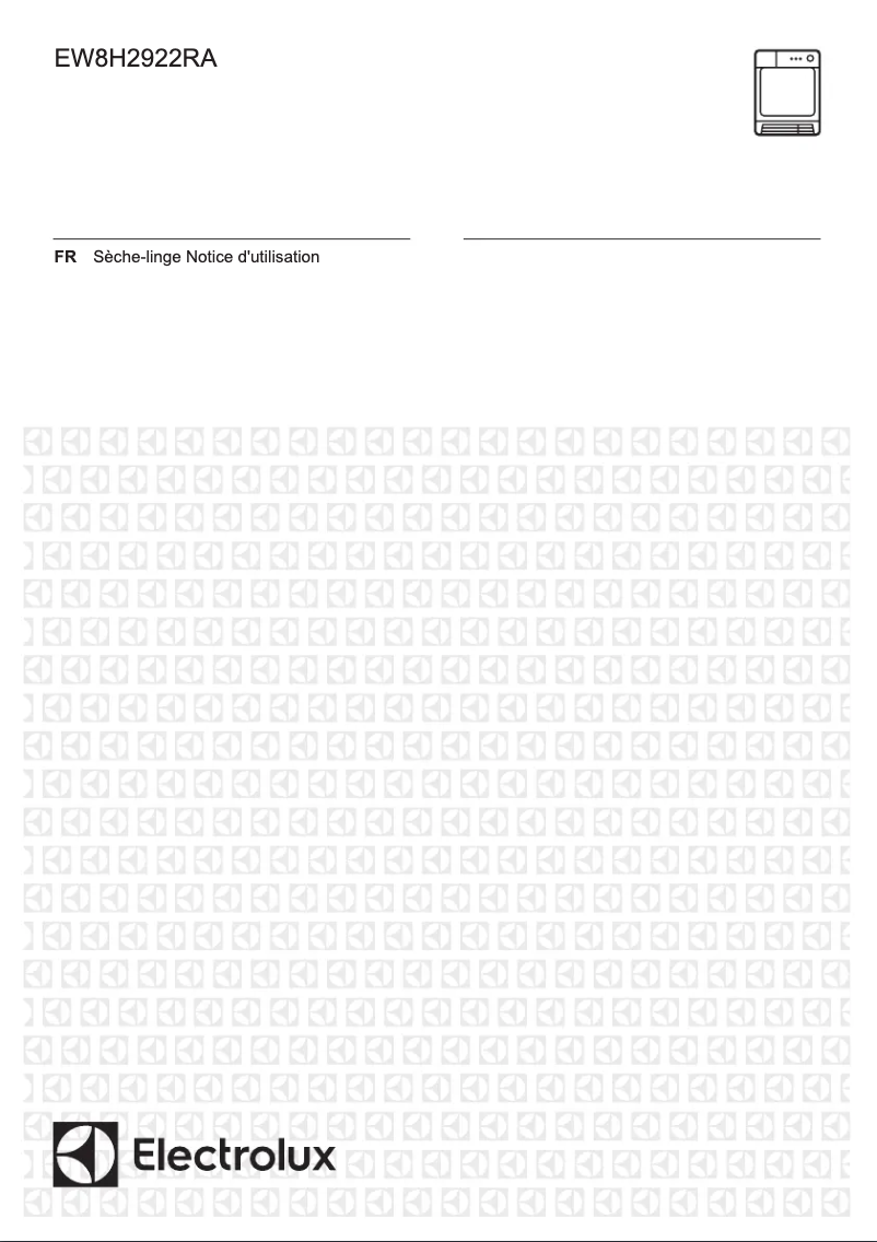 Page 1 de la notice Manuel utilisateur Electrolux EW8H2922RA