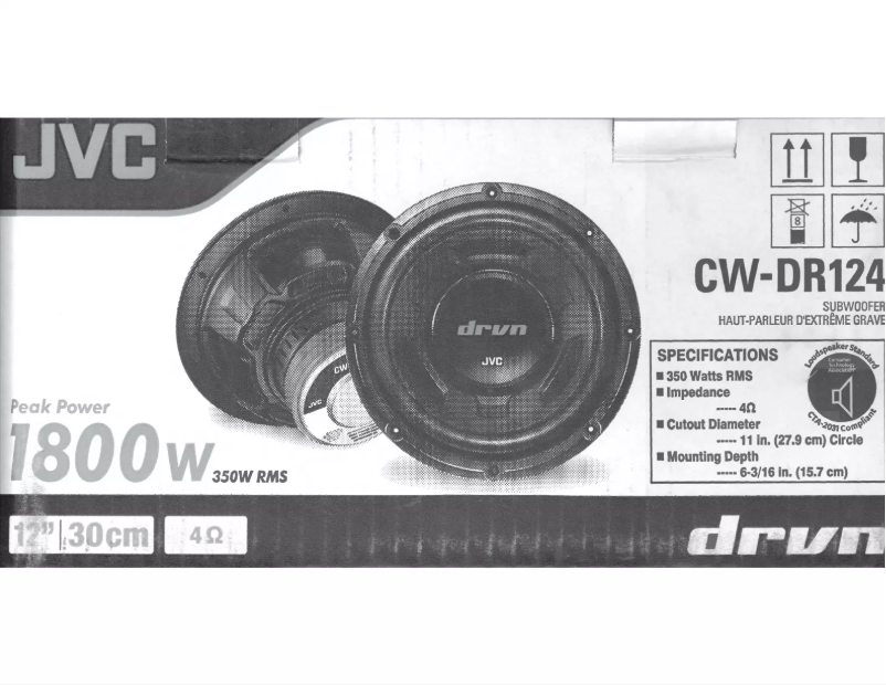 Page n°1 - Manuel utilisateur JVC CW-DR124