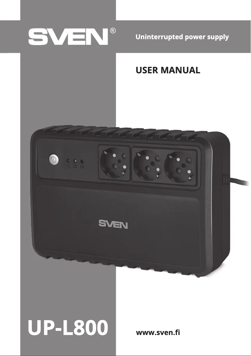 Page n°1 - Manuel utilisateur Sven UP-L800