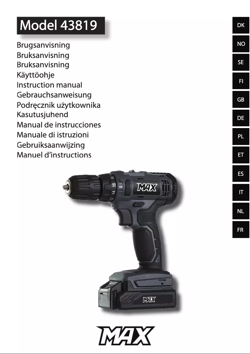 Image de la première page du manuel de l'appareil 43819