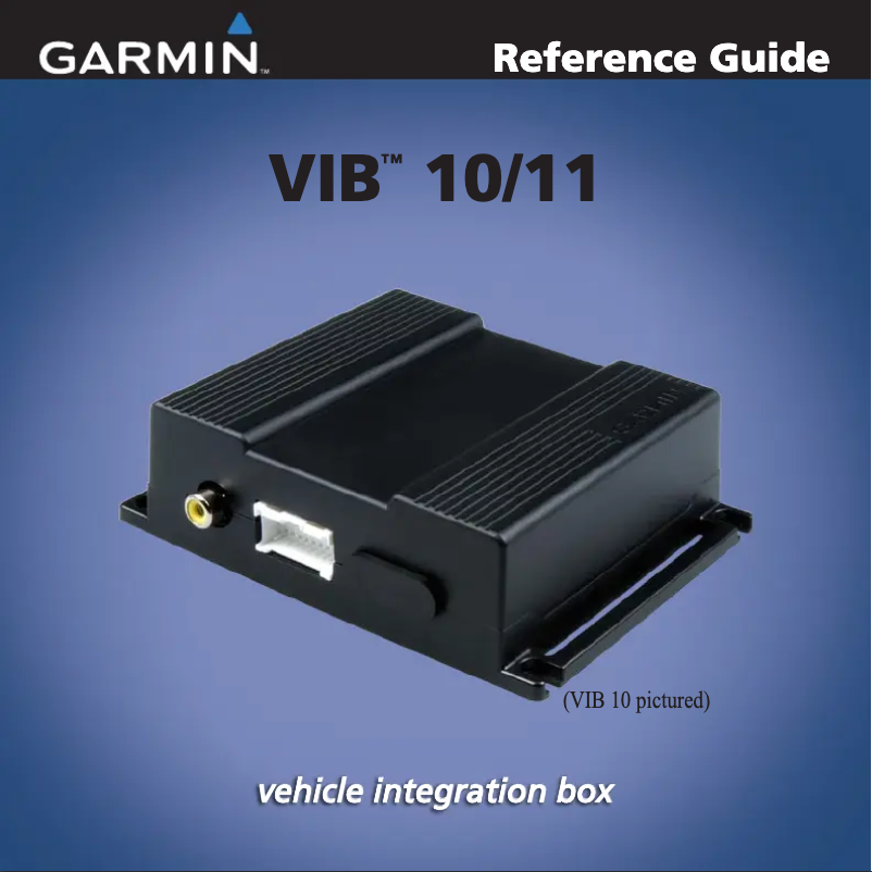 Página 1 del manual Manual de usuario Garmin VIB 11