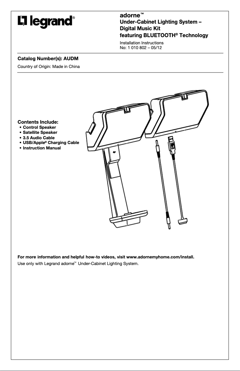 Page n°1 - Manuel utilisateur On-Q LC7001