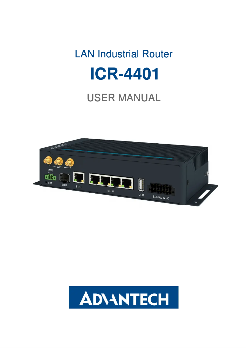 Page n°1 - Manuel utilisateur Advantech ICR-4401S