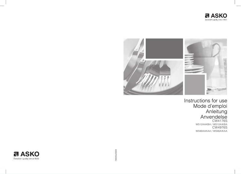 Image de la première page du manuel de l'appareil CW4176S