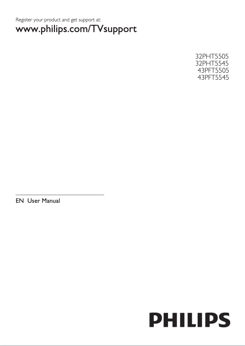 Image de la première page du manuel de l'appareil 32PHT5545