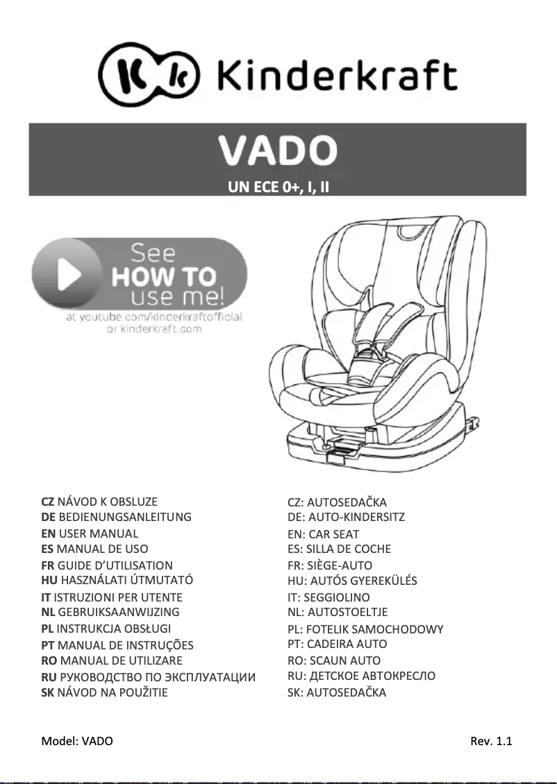 Página 1 del manual Manual de usuario Kinderkraft Vado