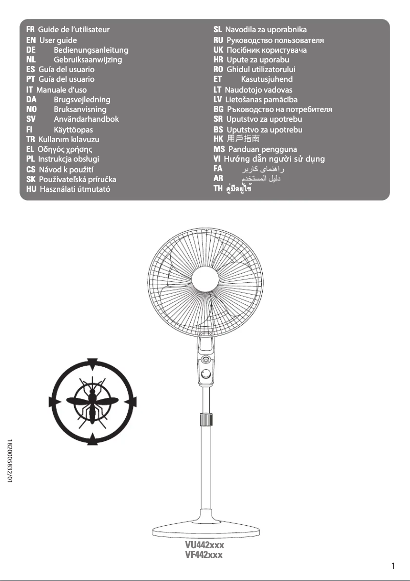 Page 1 de la notice Manuel utilisateur Tefal Essential+ VF4420