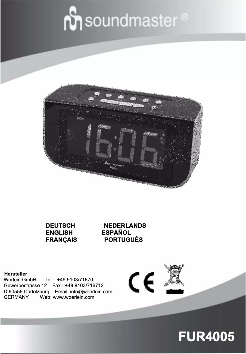 Image de la première page du manuel de l'appareil FUR4005