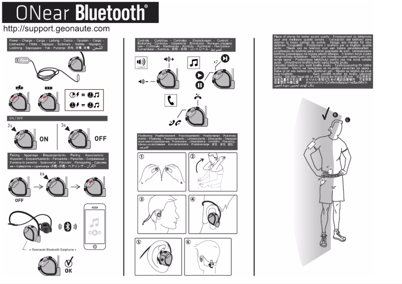 Page 1 de la notice Manuel utilisateur Domyos ONear Bluetooth