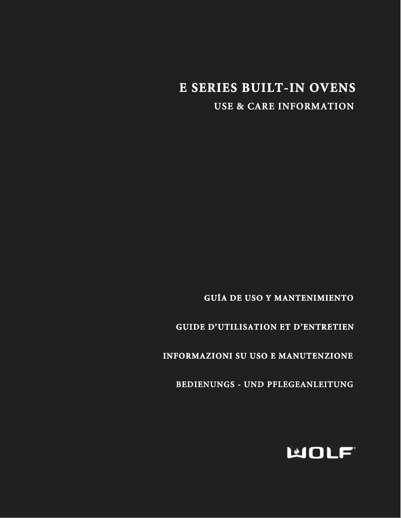 Page n°1 - Manuel utilisateur Wolf ICBCS