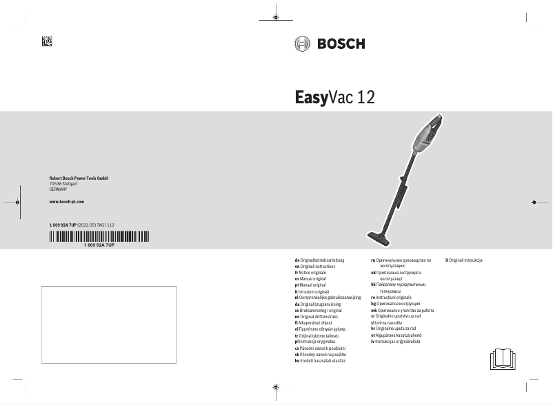 Page 1 de la notice Manuel utilisateur Bosch EasyVac 12