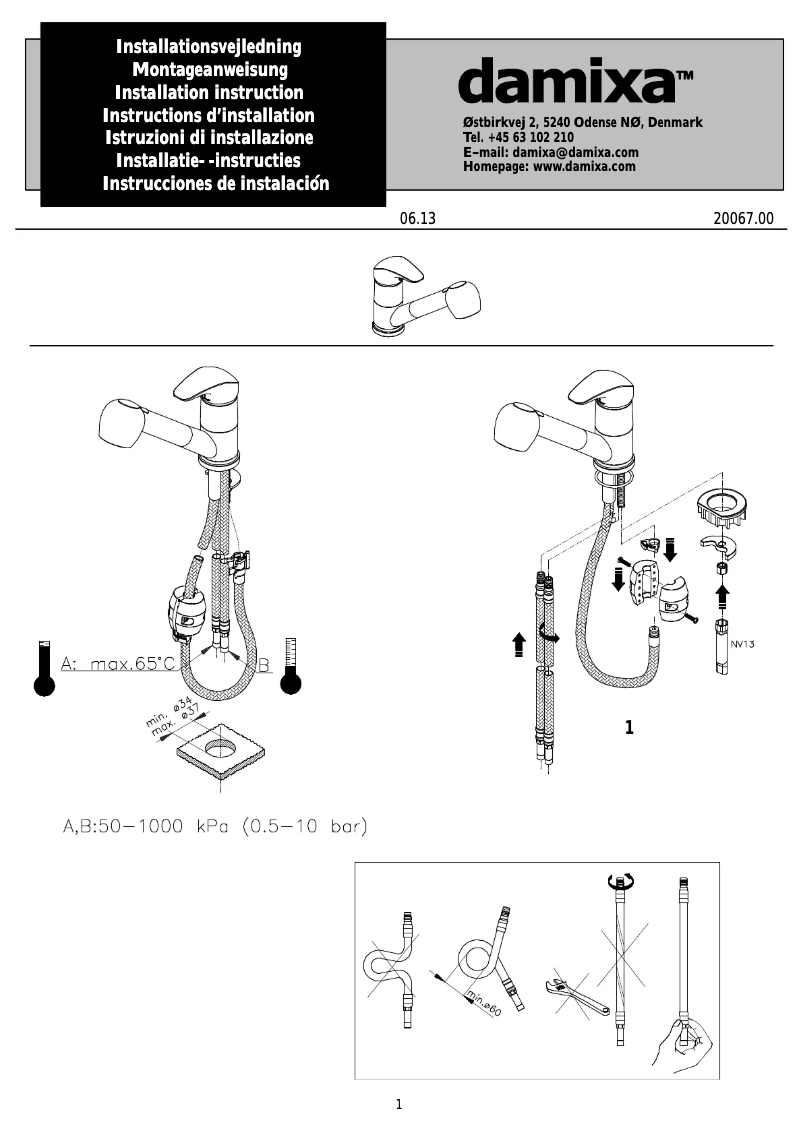 Page 1 de la notice Manuel utilisateur Damixa 1012000