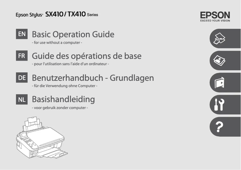 Page n°1 - Manuel utilisateur Epson Stylus TX419