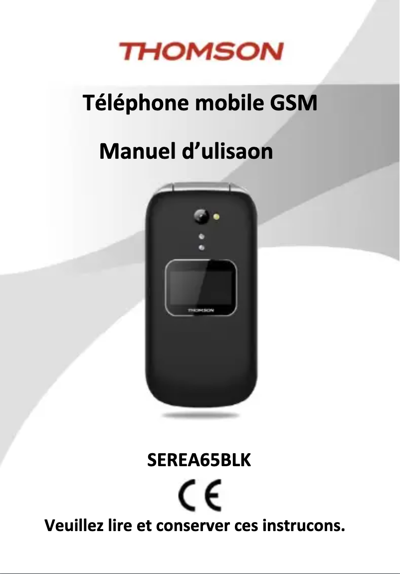 Page n°1 - Manuel utilisateur Thomson Serea 65