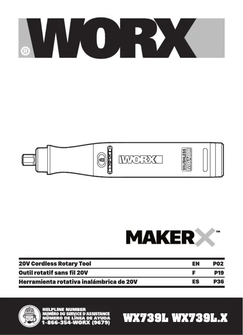 Page n°1 - Manuel utilisateur Worx WO7102