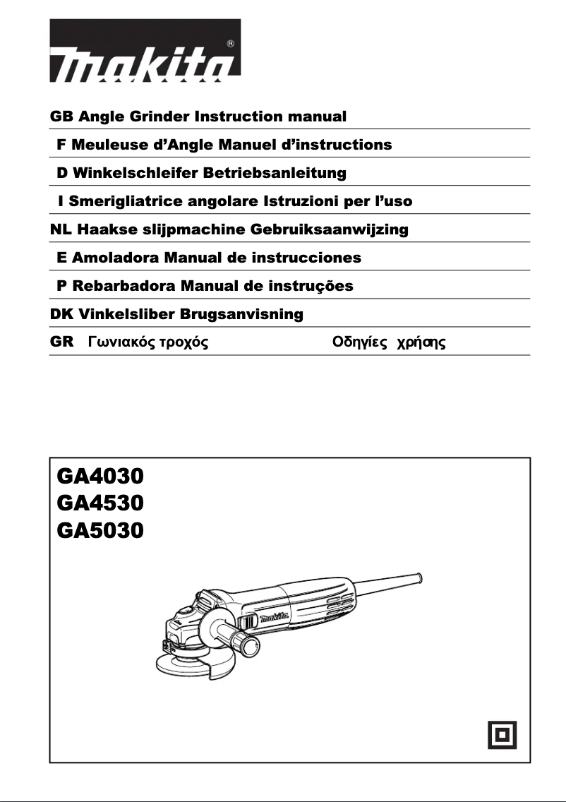 Page n°1 - Mode d'emploi Makita GA4030