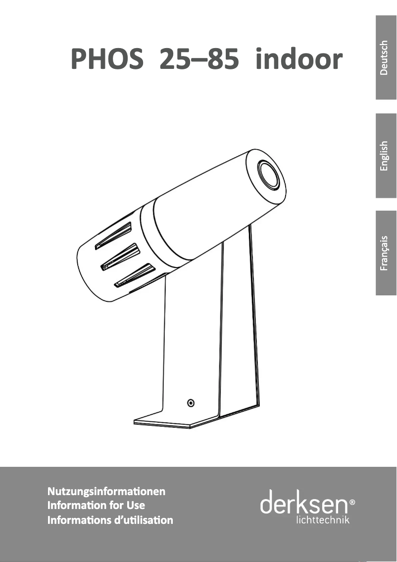 Page n°1 - Manuel utilisateur Derksen PHOS 45 indoor
