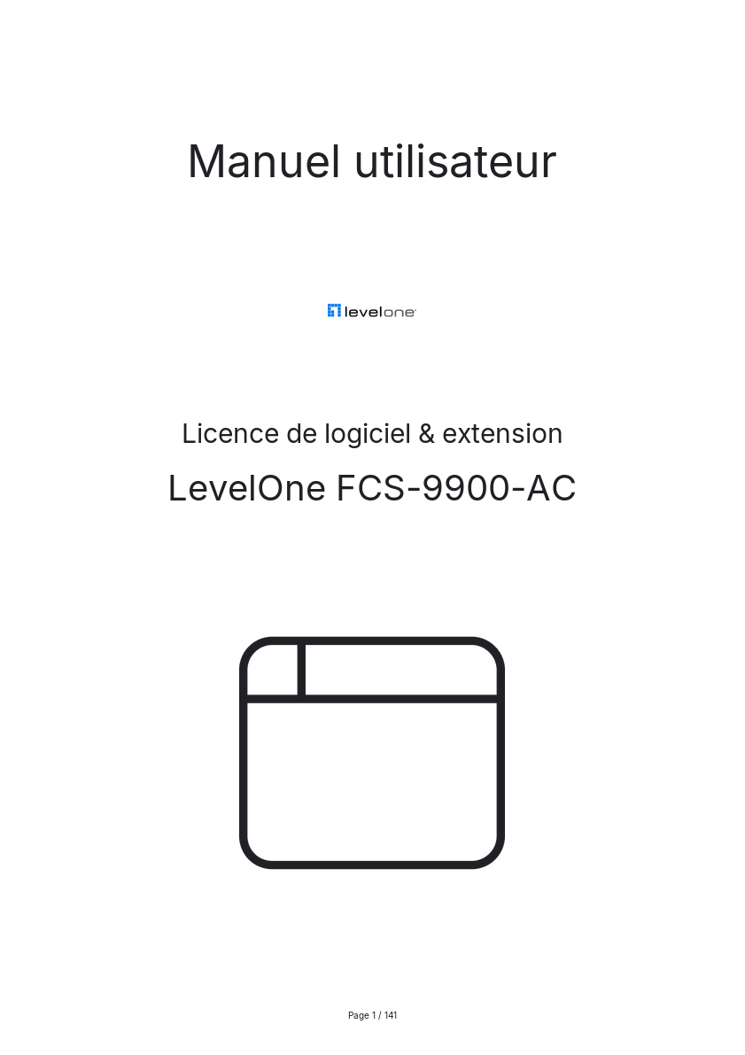 Page n°1 - Manuel utilisateur LevelOne FCS-9900-AC