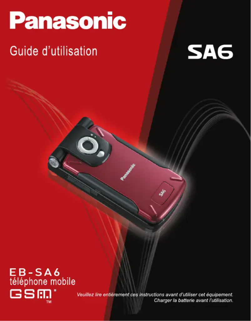 Page 1 de la notice Manuel utilisateur Panasonic EB-SA6