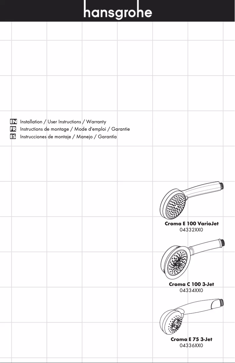 Image de la première page du manuel de l'appareil Croma E 75 3-Jet