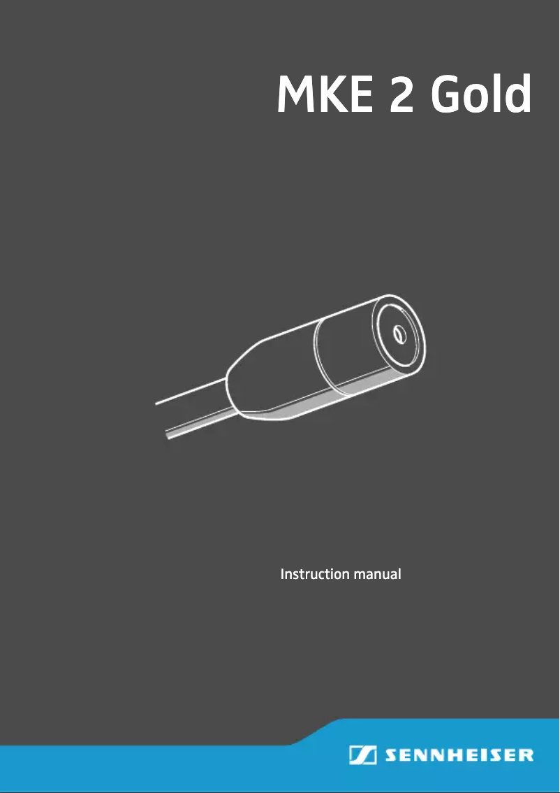 Página 1 del manual Manual de usuario Sennheiser MKE 2 P-C