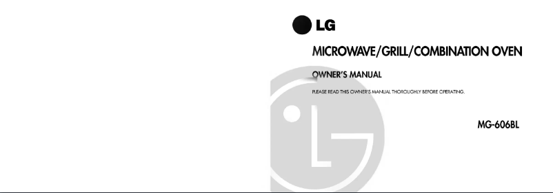 Page 1 de la notice Manuel utilisateur LG MG-606BL