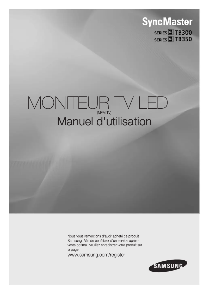Image de la première page du manuel de l'appareil SyncMaster T24B300EE
