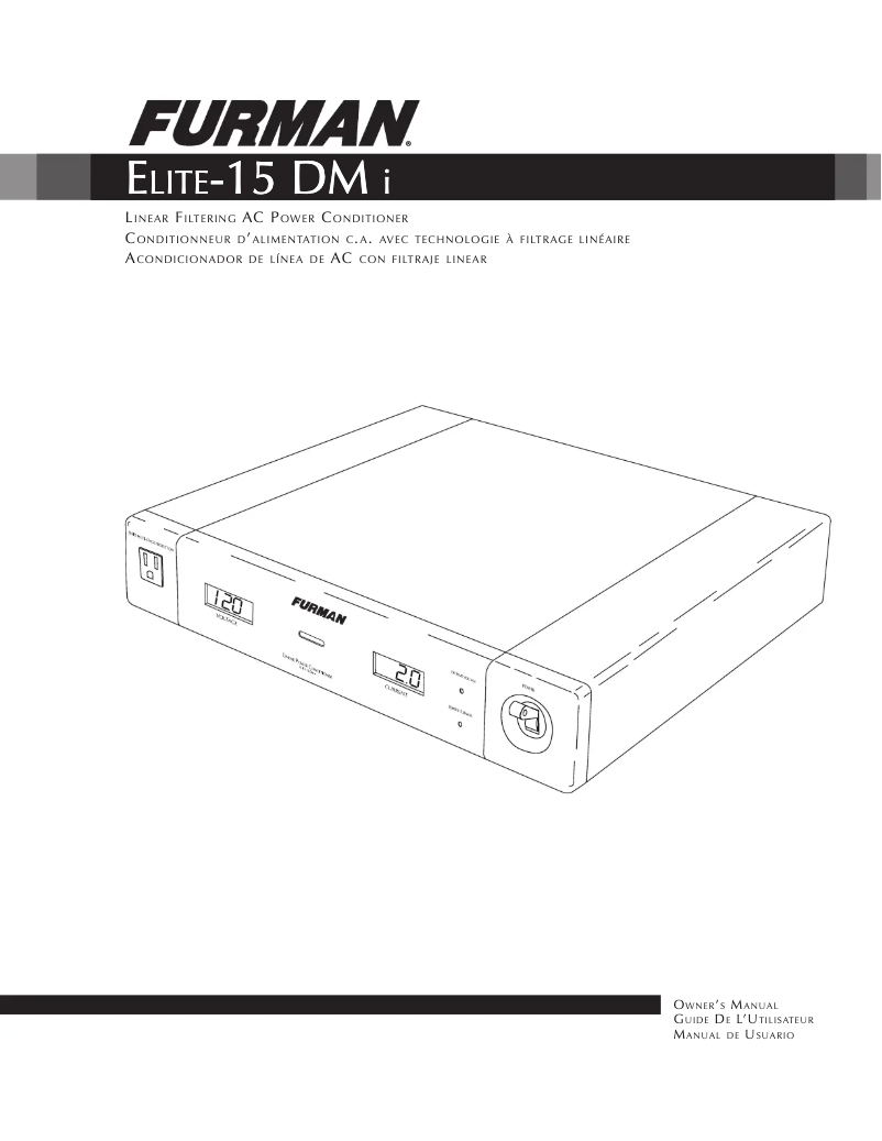 Page 1 de la notice Manuel utilisateur Furman ELITE-15 DM i