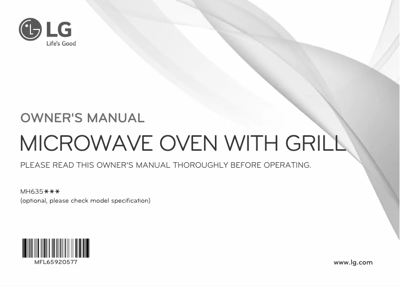 Page 1 de la notice Manuel utilisateur LG MH635