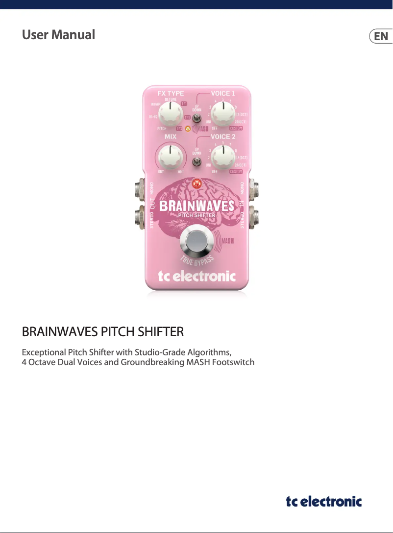 Page 1 de la notice Manuel utilisateur TC Electronic Brainwaves Pitch Shifter