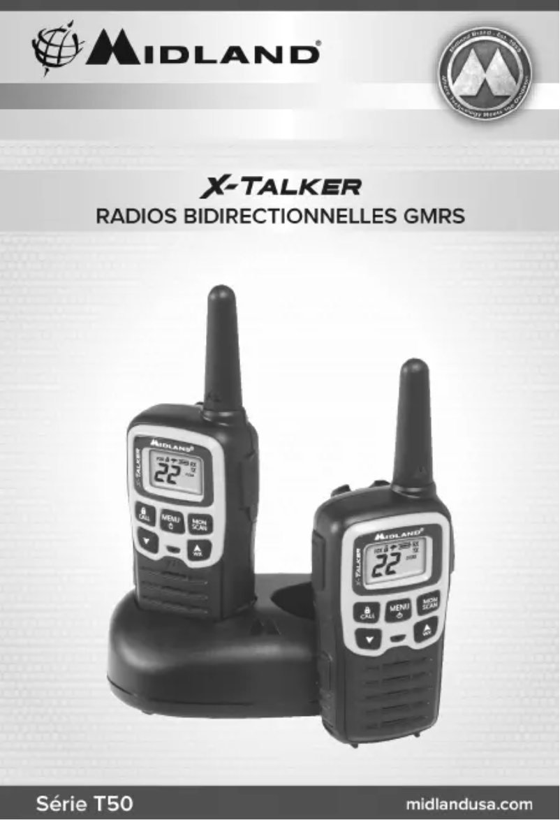 Page 1 de la notice Manuel utilisateur Midland X-Talker T51VP4