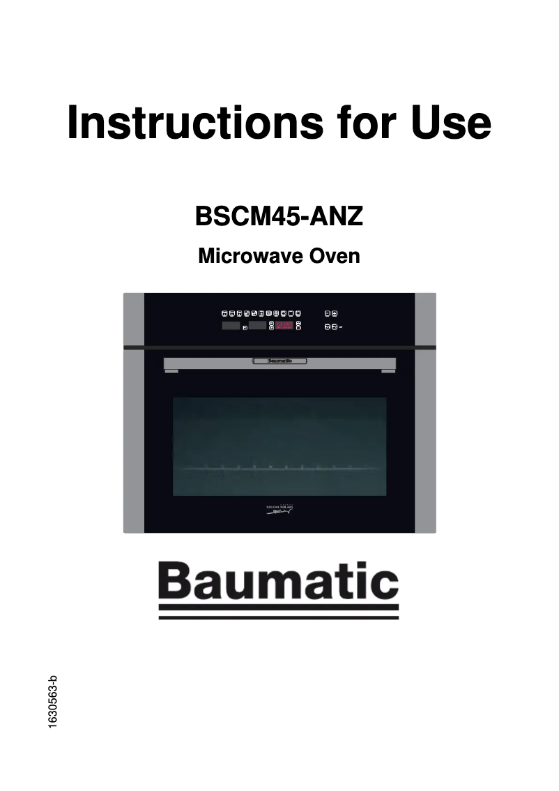 Page 1 de la notice Manuel utilisateur Baumatic BSCM45