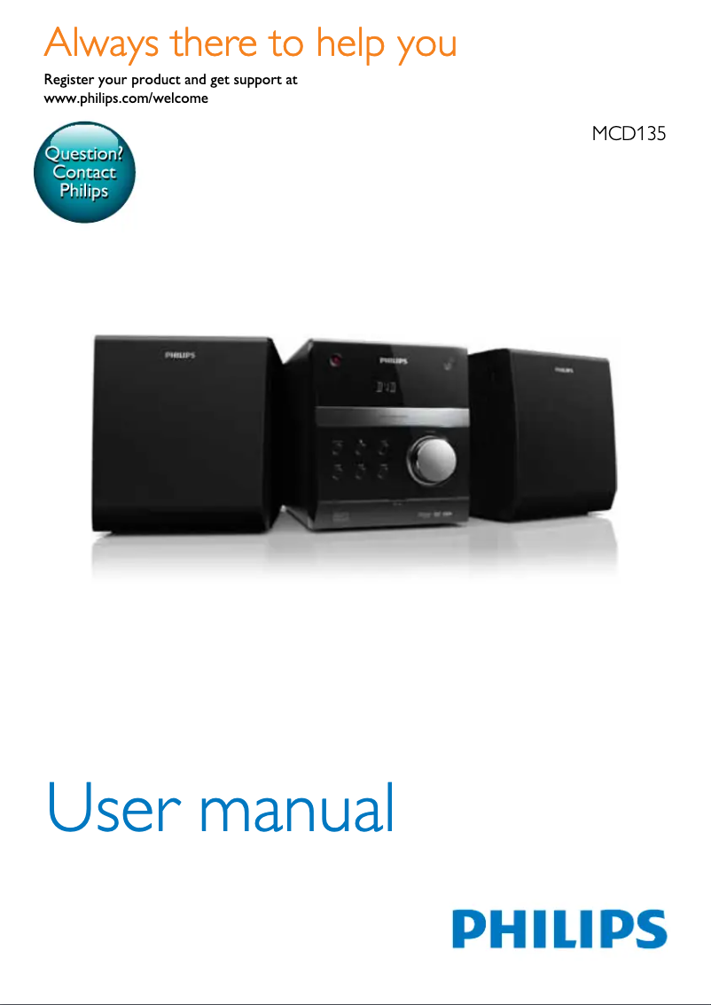 Imagen de la primera página del manual del dispositivo MCD135