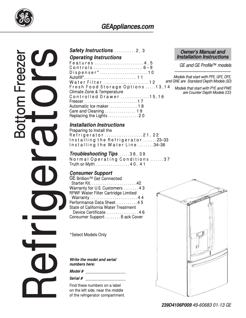 Image de la première page du manuel de l'appareil PYE23PSDSS
