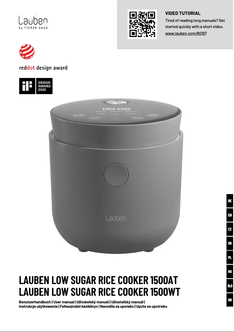 Image de la première page du manuel de l'appareil 1500WT