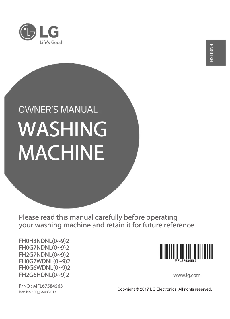 Page 1 de la notice Manuel utilisateur LG FH2G6HDNL22