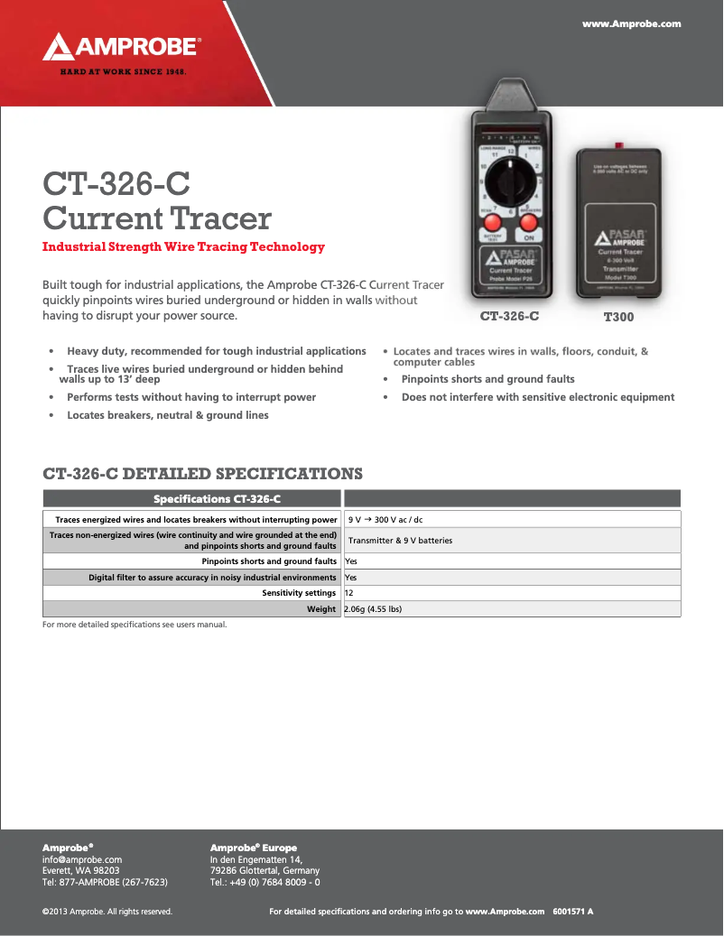 Image de la première page du manuel de l'appareil CT-326-C