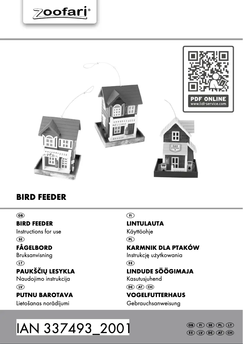 Page 1 de la notice Manuel utilisateur Zoofari IAN 337493