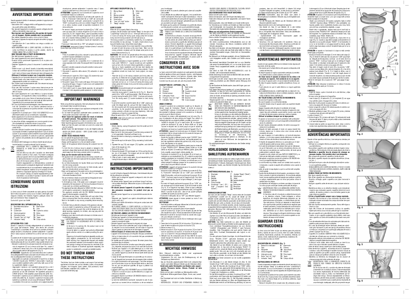 Page 1 de la notice Manuel utilisateur Ariete 520