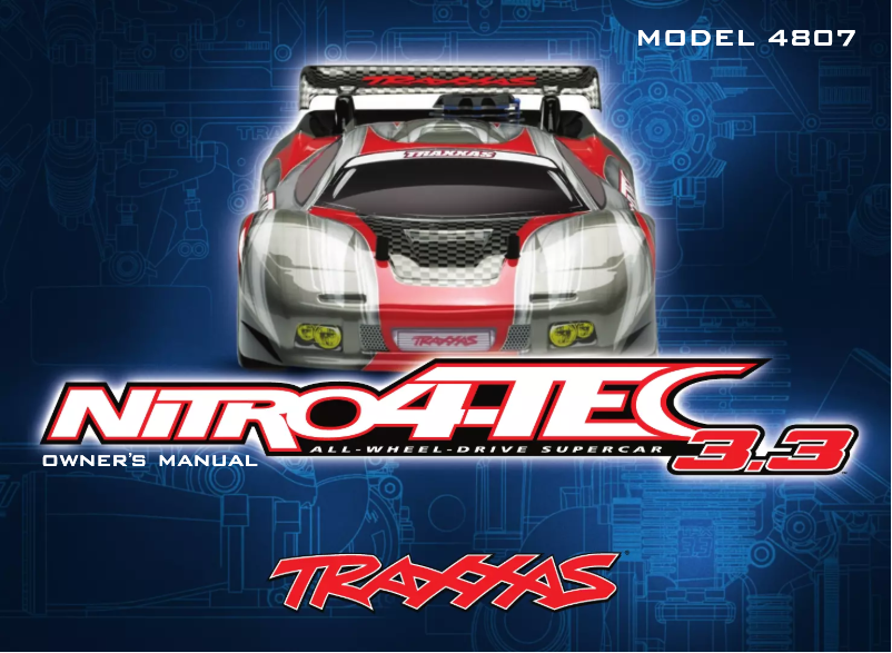 Page n°1 - Manuel utilisateur Traxxas Nitro 4-Tec 3.3